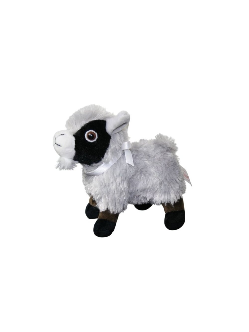 Gray & White Stuffed Goat Plush Toy - Frankford - Adorable Soft Cuddly Animal Fo